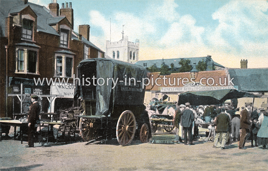 Market Day, Waltham Abbey, Essex. c.1908